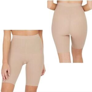 Star Power by Spanx Mid Thigh High Waist Slim Shaper Nude Size C